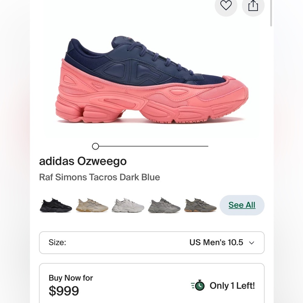 Raf Simons Men's Navy and Orange Sneakers